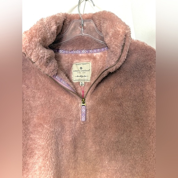 NWT Simply Southern Ombré Pullover Soft Sherpa Sweater Jacket Size Large - Picture 4 of 15